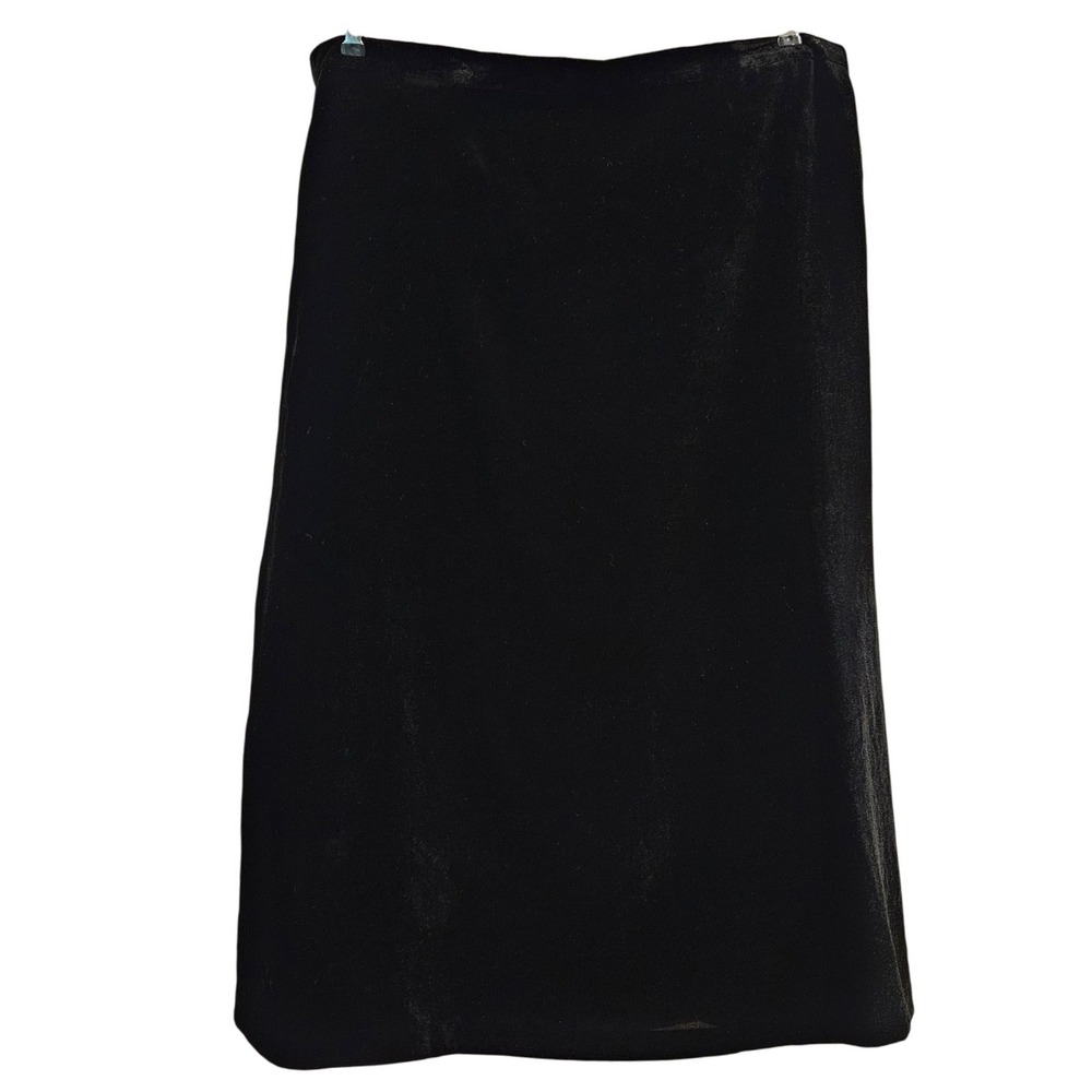 Napa Valley Black Velvet Midi Skirt Size‎ 18 Womens Elegant Party Career